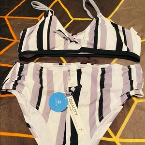 Cupshe Tri-tone Highwaist Bikini